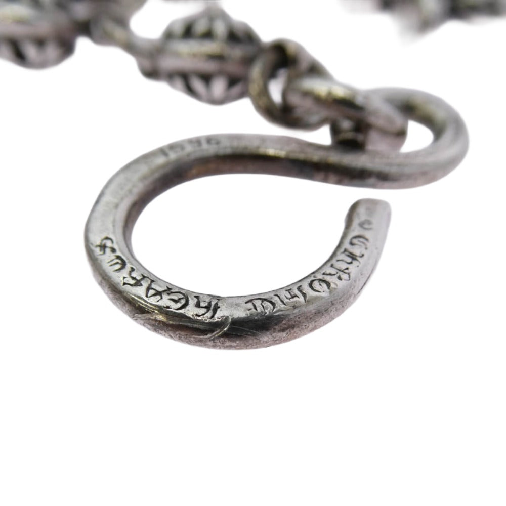 CHROME HEARTS クロムハーツ（原本無） 2BALL LONG-S 1クリップ ロング ＃2 クロスボール ウォレットチェーン シルバー系【中古】