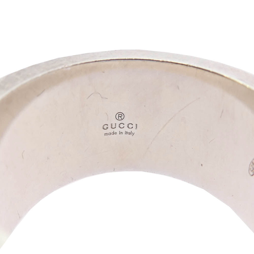GUCCI グッチ ブランテッド Gリング ワイド シルバー925 シルバー系 20.5号【中古】