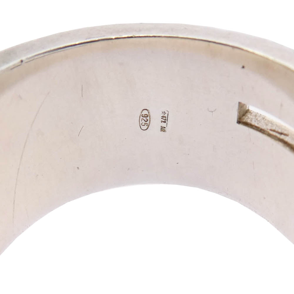 GUCCI グッチ ブランテッド Gリング ワイド シルバー925 シルバー系 20.5号【中古】