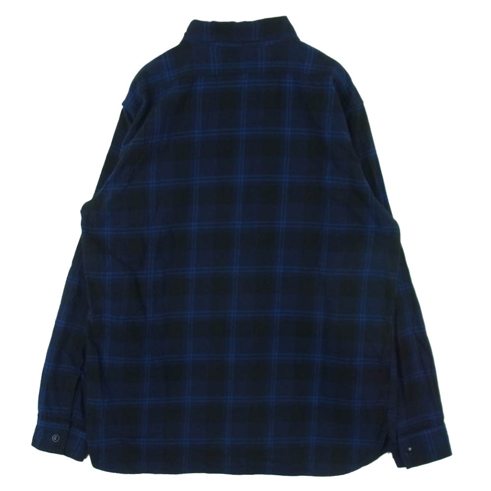 orSlow オアスロウ KAFKA MERCANTILE カフカ マーカンタイル チンストラップ チェック 長袖 シャツ ブルー系 4【中古】