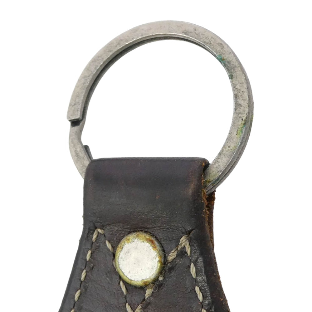 RRL ダブルアールエル レザー キーリング キーホルダー ダークブラウン系【中古】