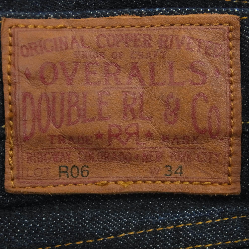 RRL ダブルアールエル USA製 LIMITED EDITION R06 1936 BUCKLE BACK RIGID リミテッドエディション バックルバック リジッド ジーンズ デニム パンツ インディゴブルー系 W34【美品】【中古】