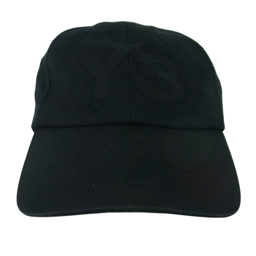 Y-3 Yohji Yamamoto ワイスリー ヨウジヤマモト 23F001 ロゴプリント キャップ 帽子 中国製 ブラック系 58cm【中古】