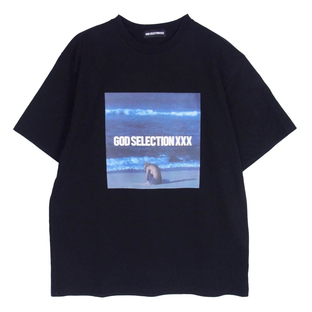 GOD SELECTION XXX ゴッドセレクション 23AW GX-A23-ST-16 T-SHIRT フォト ロゴプリント Tシャツ 半袖カットソー ブラック系 L【中古】