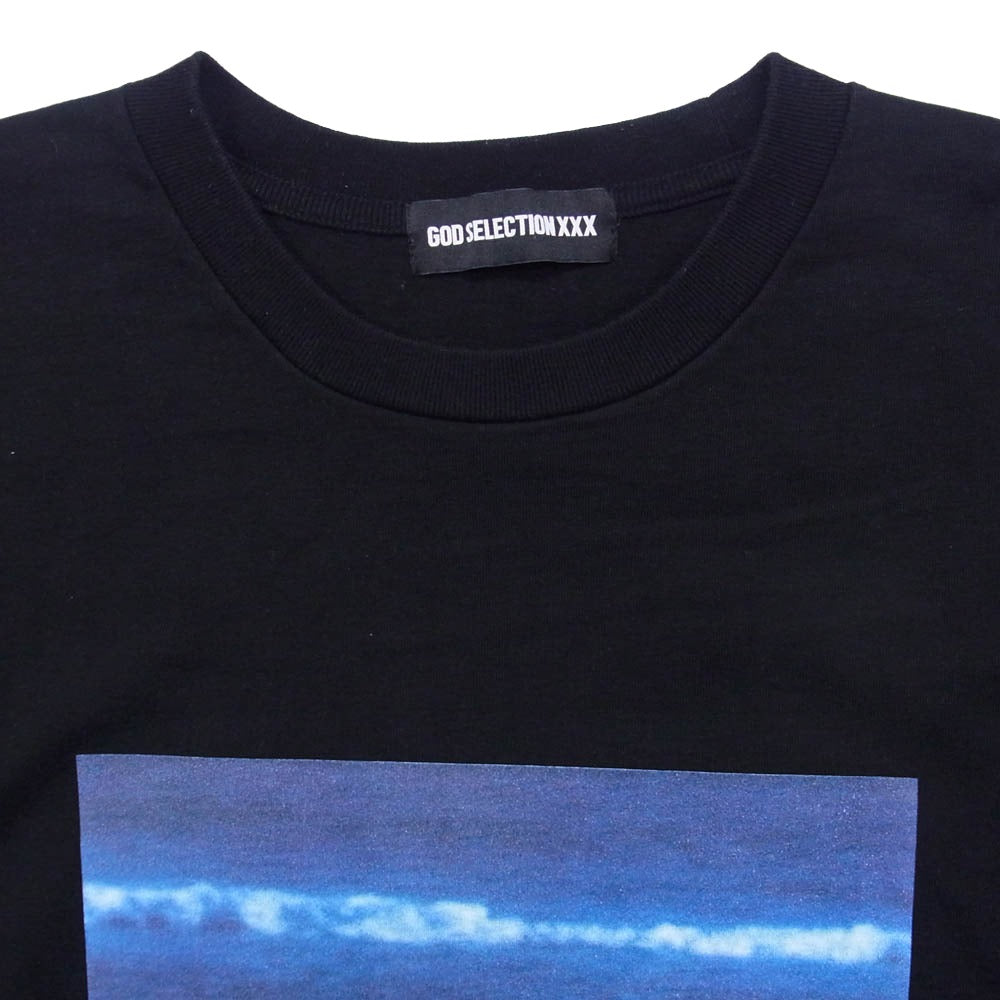 GOD SELECTION XXX ゴッドセレクション 23AW GX-A23-ST-16 T-SHIRT フォト ロゴプリント Tシャツ 半袖カットソー ブラック系 L【中古】