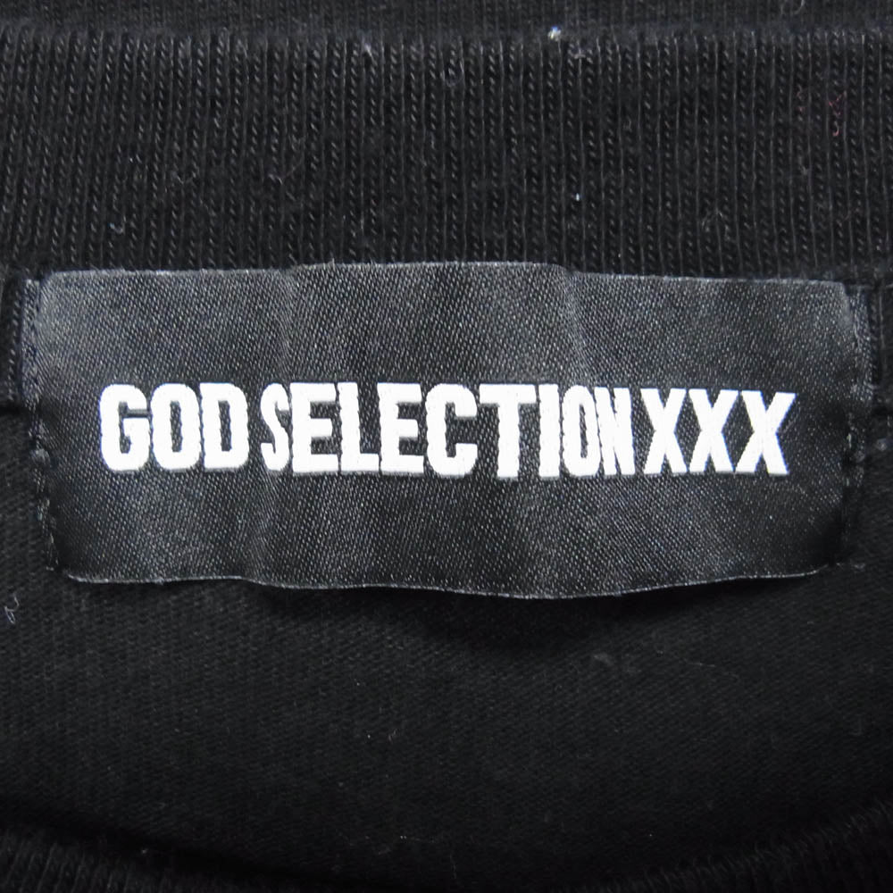 GOD SELECTION XXX ゴッドセレクション 23AW GX-A23-ST-16 T-SHIRT フォト ロゴプリント Tシャツ 半袖カットソー ブラック系 L【中古】