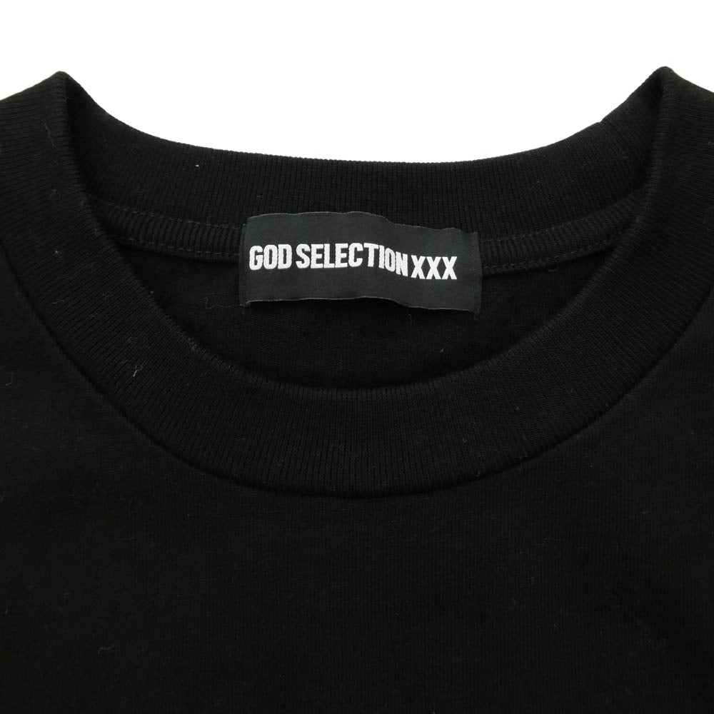 GOD SELECTION XXX ゴッドセレクション 22AW GX-A22-FEST-02 × FELIX THE CAT フィリックス・ザ・キャット T-SHIRT フロントプリント Tシャツ 半袖カットソー ブラック系 L【中古】