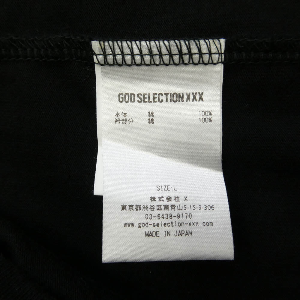 GOD SELECTION XXX ゴッドセレクション 22AW GX-A22-FEST-02 × FELIX THE CAT フィリックス・ザ・キャット T-SHIRT フロントプリント Tシャツ 半袖カットソー ブラック系 L【中古】