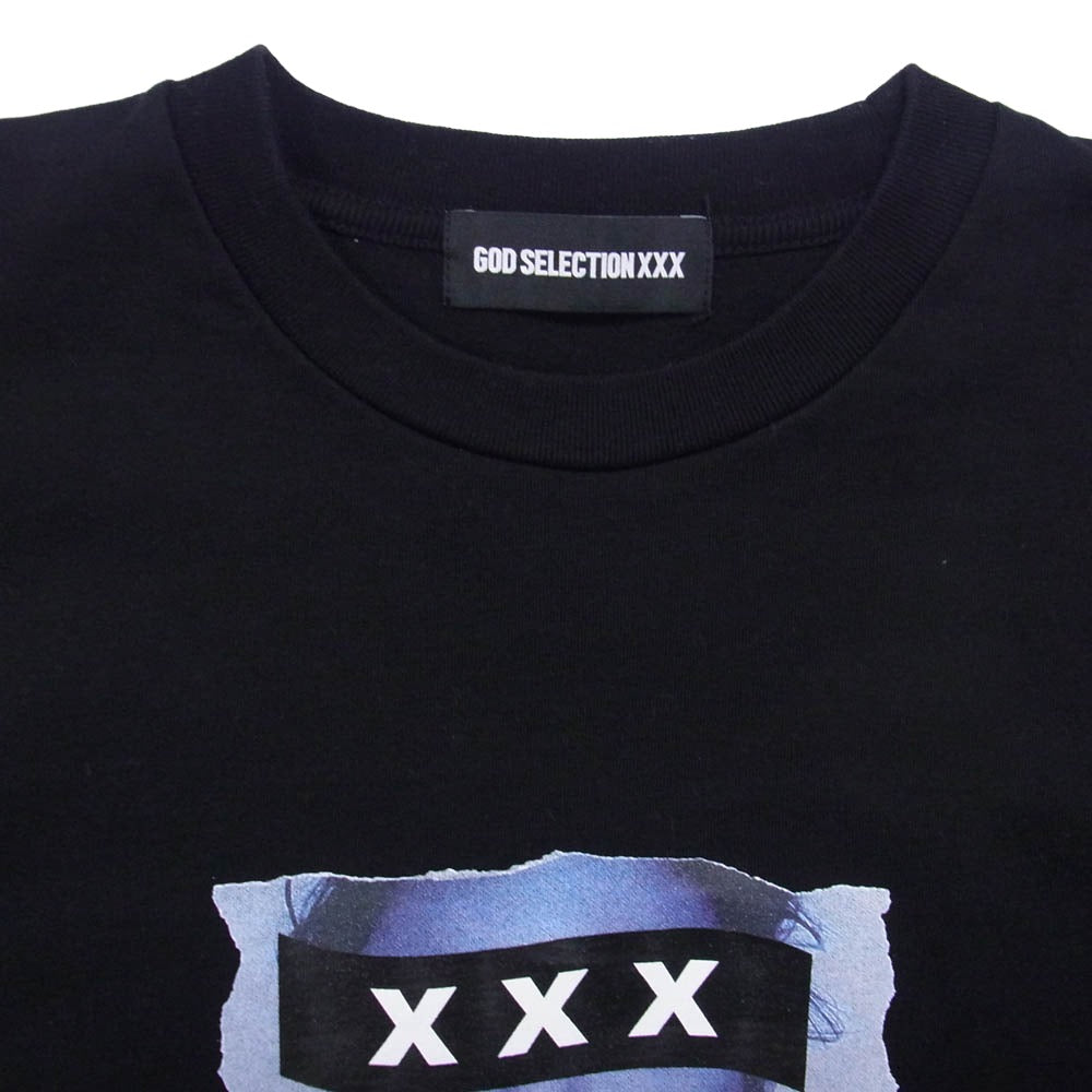 GOD SELECTION XXX ゴッドセレクション 23SS GX-S23-ST-01 T-Shirt フロントプリント Tシャツ 半袖カットソー ブラック系 L【中古】