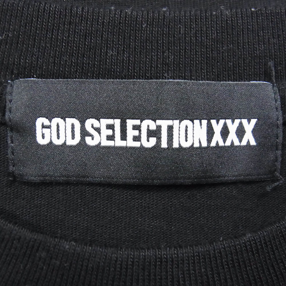 GOD SELECTION XXX ゴッドセレクション 23SS GX-S23-ST-01 T-Shirt フロントプリント Tシャツ 半袖カットソー ブラック系 L【中古】