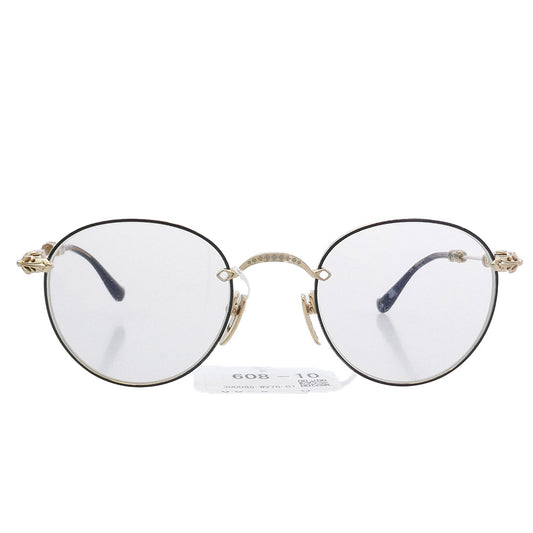 CHROME HEARTS クロムハーツ（原本無） BUBBA-A ウェリントン 49□22-145 クロステンプル サングラス メガネ 眼鏡 ゴールド系 49□22-145【中古】