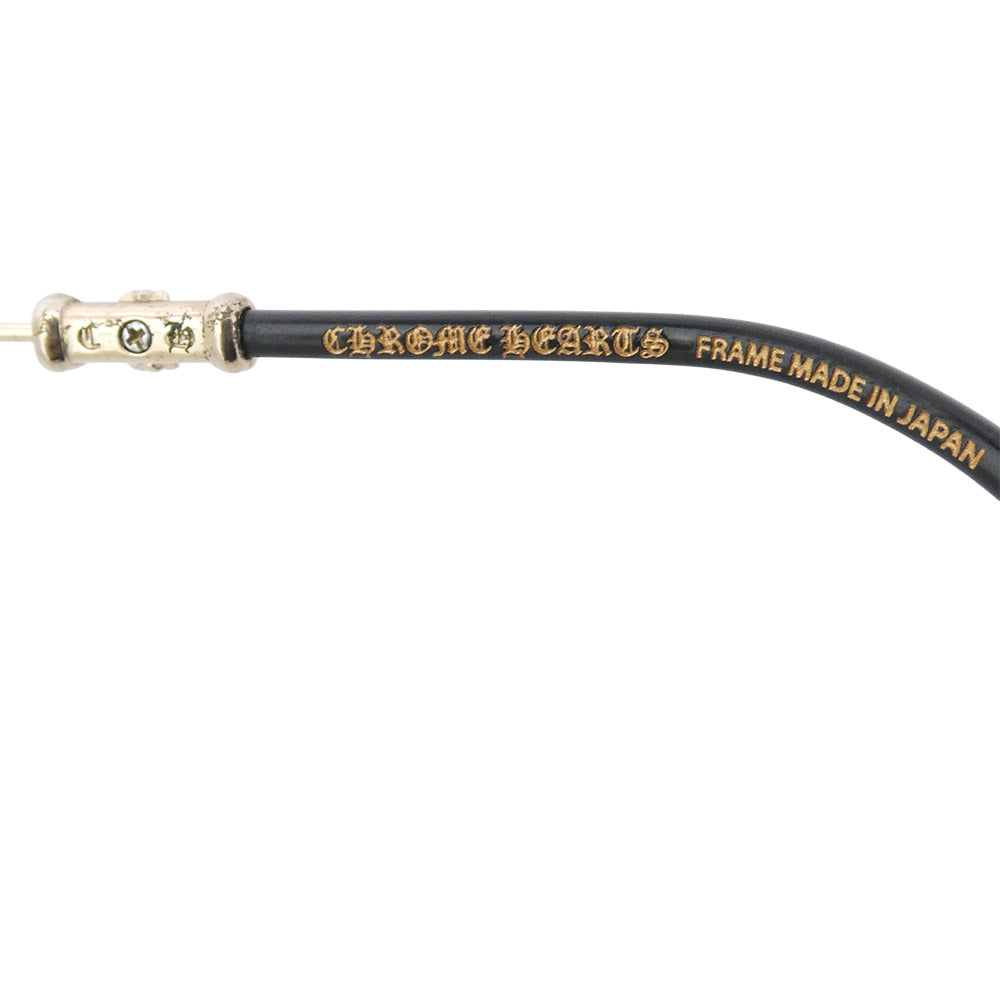 CHROME HEARTS クロムハーツ（原本無） BUBBA-A ウェリントン 49□22-145 クロステンプル サングラス メガネ 眼鏡 ゴールド系 49□22-145【中古】