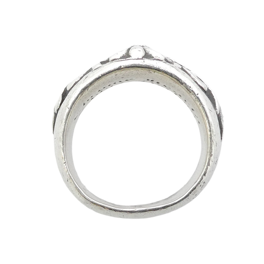 CHROME HEARTS クロムハーツ（原本無） FLRL CRS フローラルクロス リング シルバー系 リングゲージ実寸約17.5号【中古】