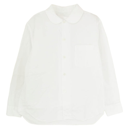 tao COMME des GARCONS タオ コムデギャルソン AD2023 TZ-B009 定番 ポケット付き 丸襟 長袖 シャツ ブラウス ホワイト系 M【中古】