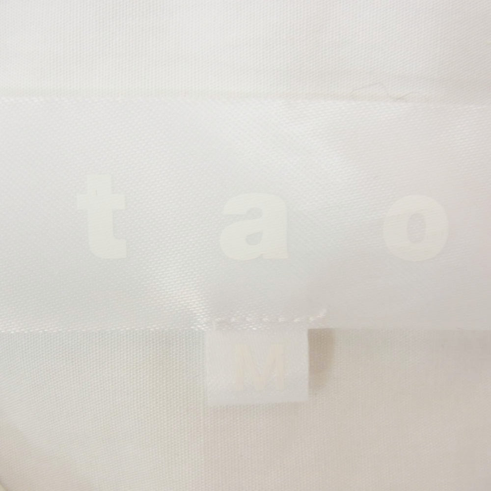 tao COMME des GARCONS タオ コムデギャルソン AD2023 TZ-B009 定番 ポケット付き 丸襟 長袖 シャツ ブラウス ホワイト系 M【中古】
