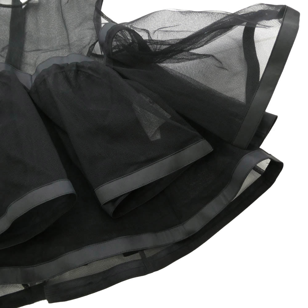 ノワールケイニノミヤ AD2025 3P-B014 Nylon Tulle Top TOPS ETC ナイロンチュールトップ メッシュ カットソー ブラック系 M【中古】