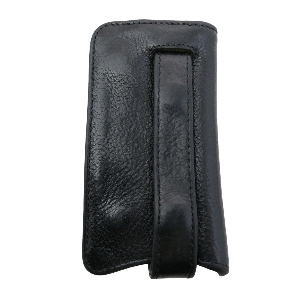 CHROME HEARTS クロムハーツ（原本無） KEY CASE クロスボールボタン レザー キーケース ブラック系【中古】