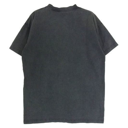 BALENCIAGA バレンシアガ 612965 TMVL5 USED加工 ロゴプリント 半袖 Tシャツ カットソー ブラック系 XXS【中古】