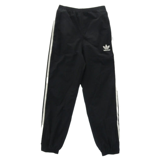 BALENCIAGA バレンシアガ 23SS 725597 TNQ25 × ADIDAS アディダス サイドライン ロゴ トラック パンツ ブラック系 ホワイト系 34【中古】