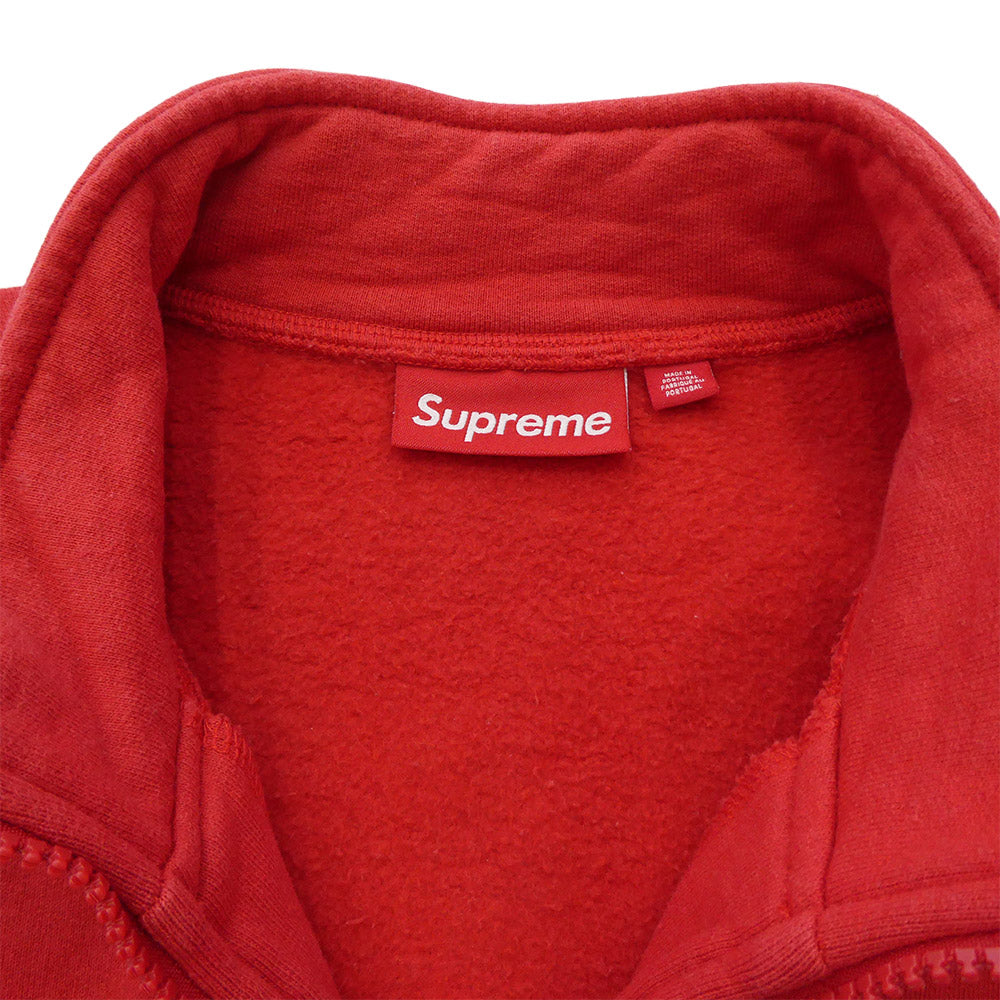 Supreme シュプリーム Small Box HalfZip Pullover スモールボックスロゴ ハーフジップ プルオーバー スウェット レッド系 M【中古】