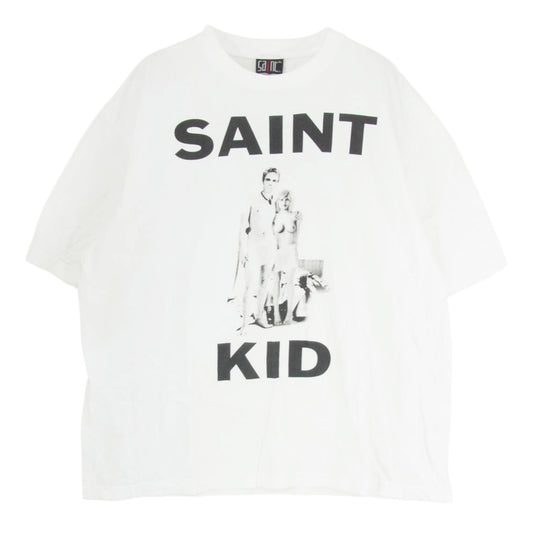 SAINT MICHAEL セントマイケル 23AW SM-A23-0000-C31 The Kid Laroi SS TEE ザキッドラロイ プリント 半袖 Tシャツ ホワイト系 XL【美品】【中古】
