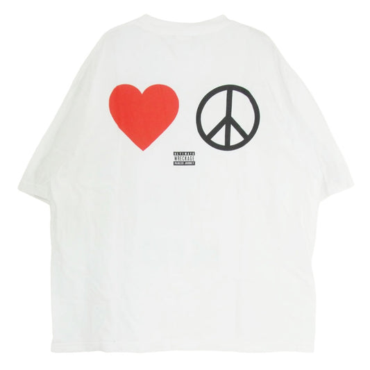 SAINT MICHAEL セントマイケル 23AW SM-A23-0000-C31 The Kid Laroi SS TEE ザキッドラロイ プリント 半袖 Tシャツ ホワイト系 XL【美品】【中古】