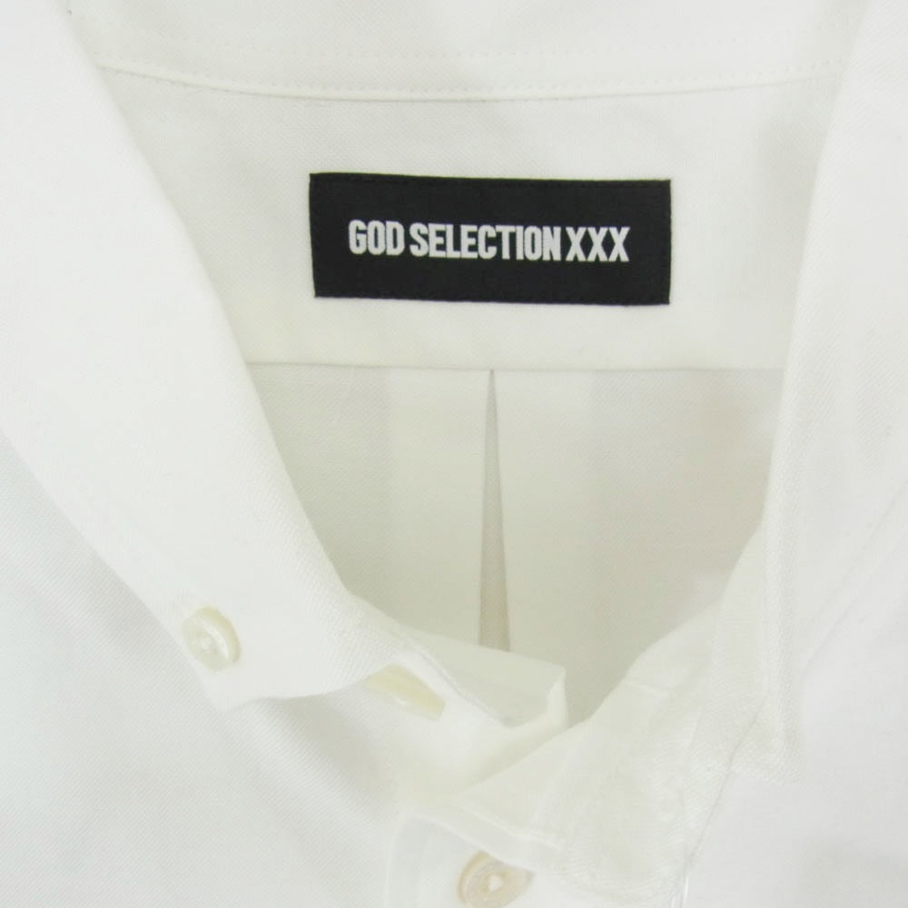 GOD SELECTION XXX ゴッドセレクション B.D SHIRT ボタンダウン オックスフォード シャツ ホワイト系 L【美品】【中古】