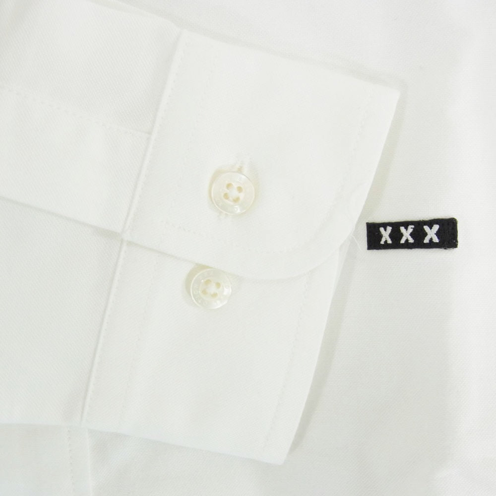 GOD SELECTION XXX ゴッドセレクション B.D SHIRT ボタンダウン オックスフォード シャツ ホワイト系 L【美品】【中古】