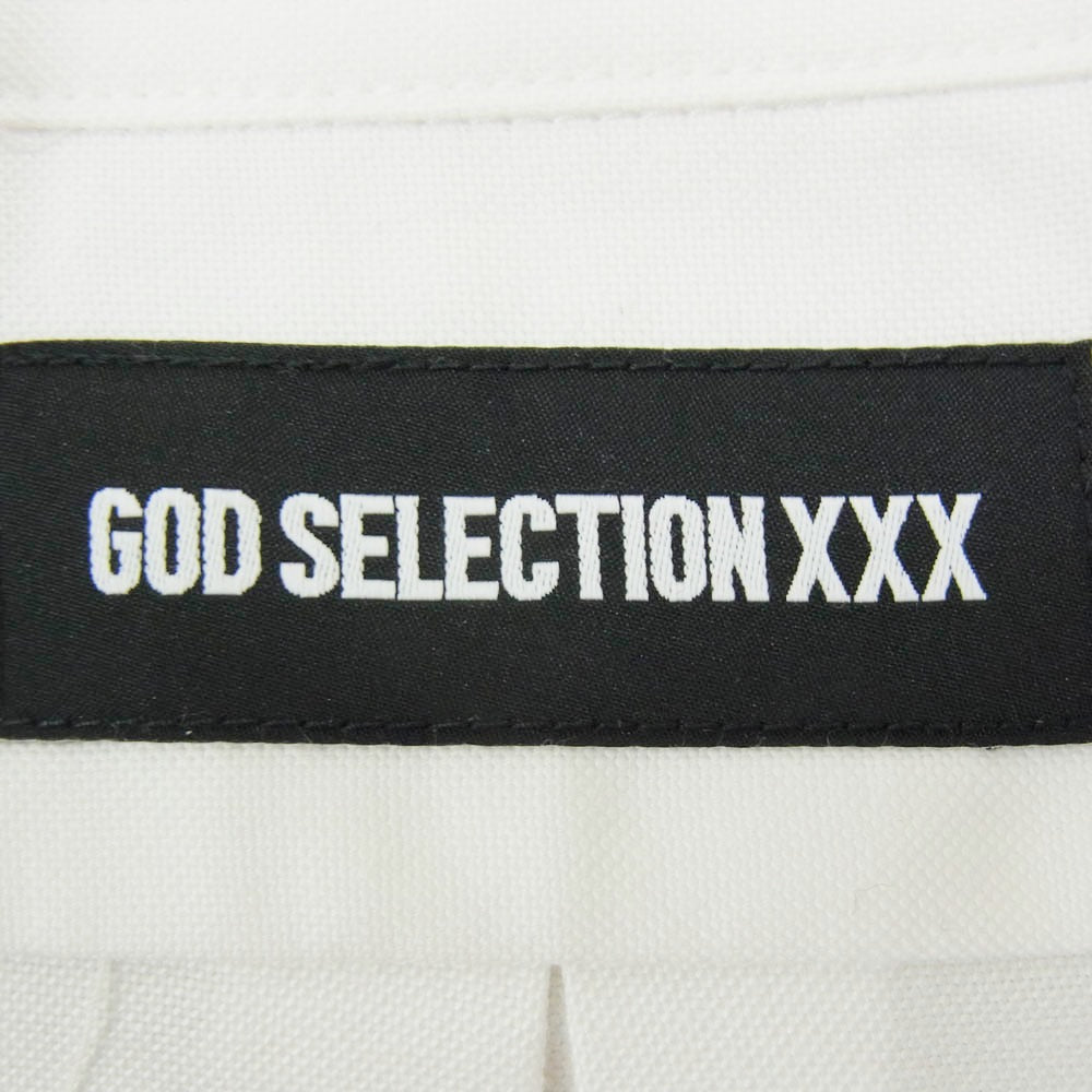 GOD SELECTION XXX ゴッドセレクション B.D SHIRT ボタンダウン オックスフォード シャツ ホワイト系 L【美品】【中古】