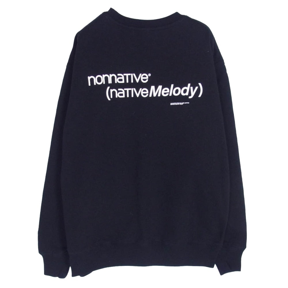 FRAGMENT DESIGN フラグメントデザイン NN-C4651 FRGMT ARTIST PROOF アーティストプルーフ nonnative ノンネイティブ Native Melody SWEATSHIRT LS クルー スウェット ブラック系 L【新古品】【未使用】【中古】