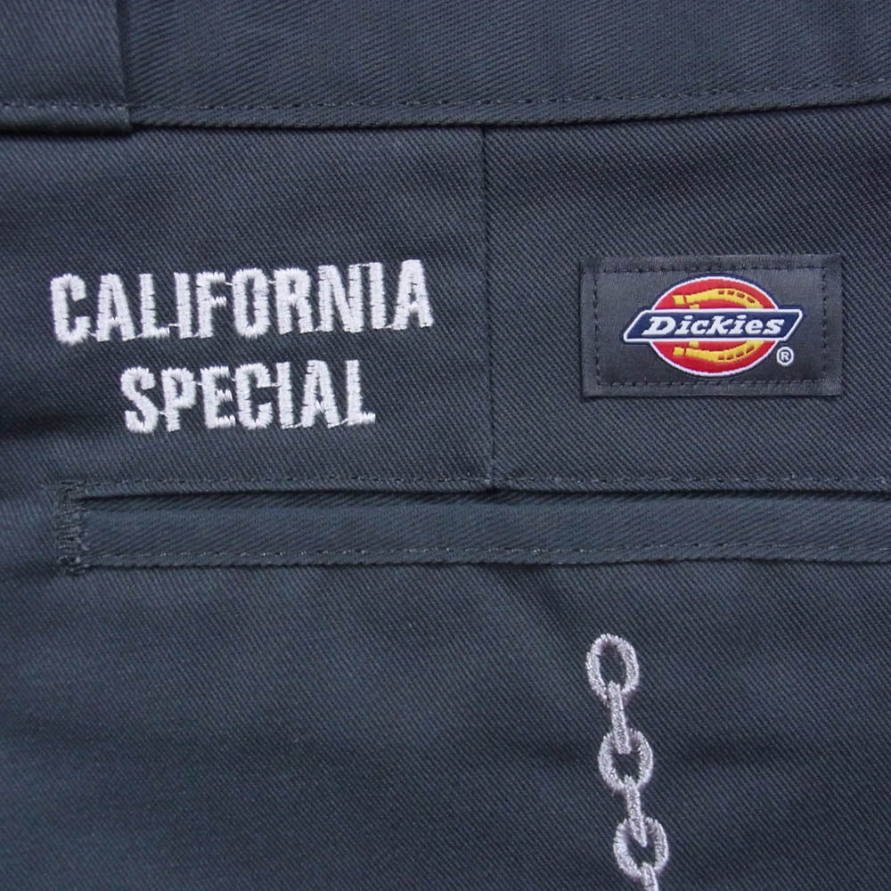 カリフォークス Dickies ディッキーズ 874 Embroidery W-Chain 刺繍 ワーク パンツ グレー系 36X30【中古】