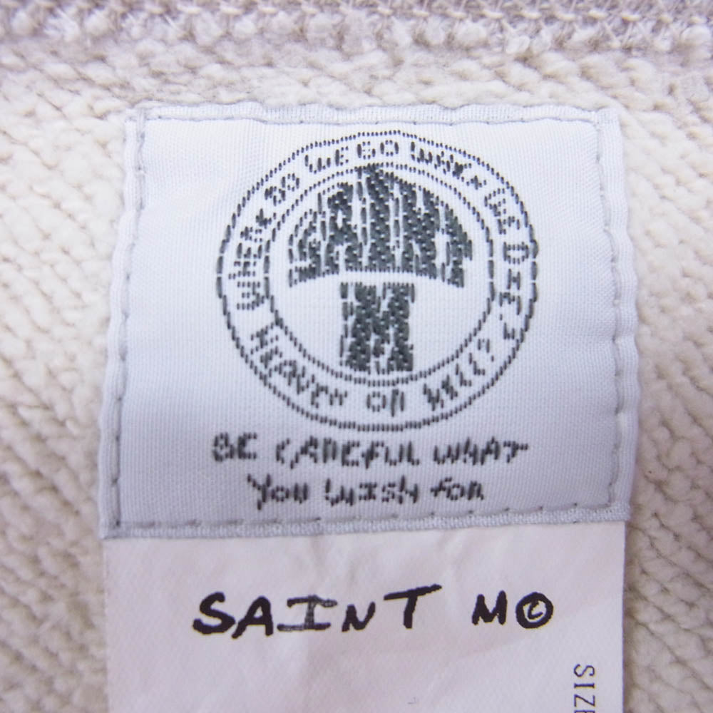SAINT MICHAEL セントマイケル SM-A23-0000-C31 RAGLAN SWEAT SHIRT MICHAEL ヴィンテージ加工 ラグラン スウェット グレー系 XL【中古】