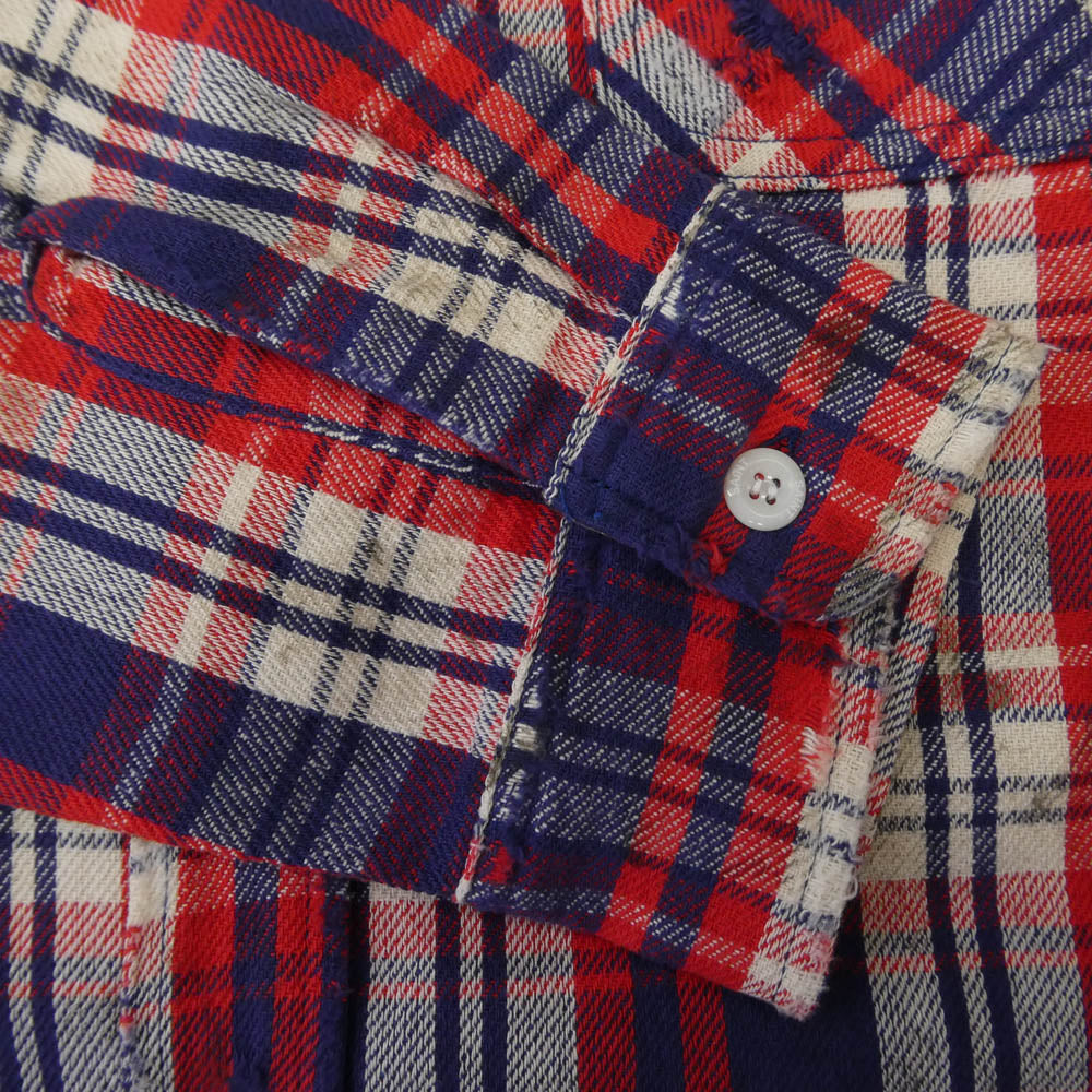 SAINT MICHAEL セントマイケル 26SS SM-MK3-0000-042 FLANNEL SHIRT チェック フランネル シャツ マルチカラー系 XL【新古品】【未使用】【中古】