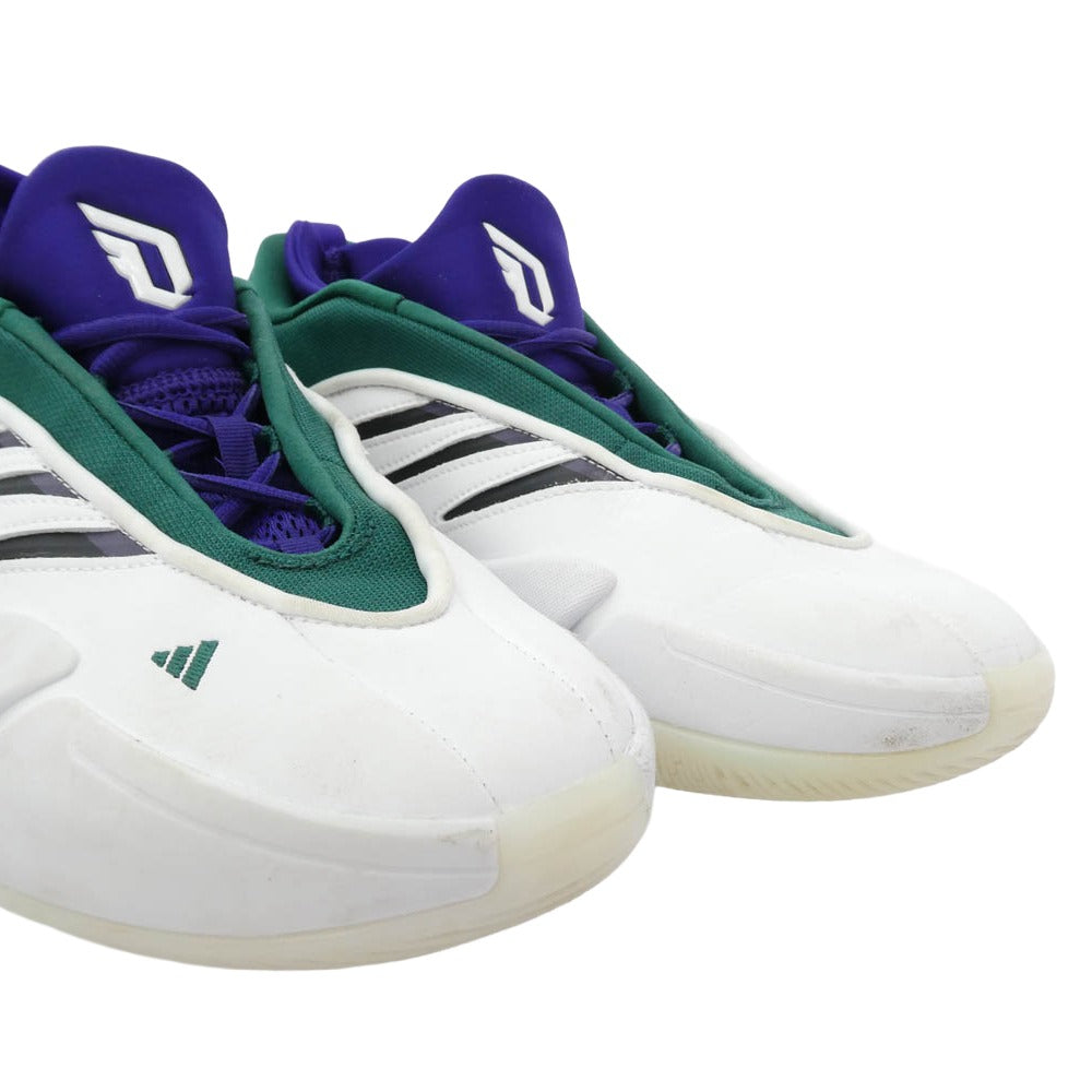 adidas アディダス IG6603 Dame 9 Low Trainers デイム トレーナー スニーカー マルチカラー系 ホワイト系 27.5cm【中古】