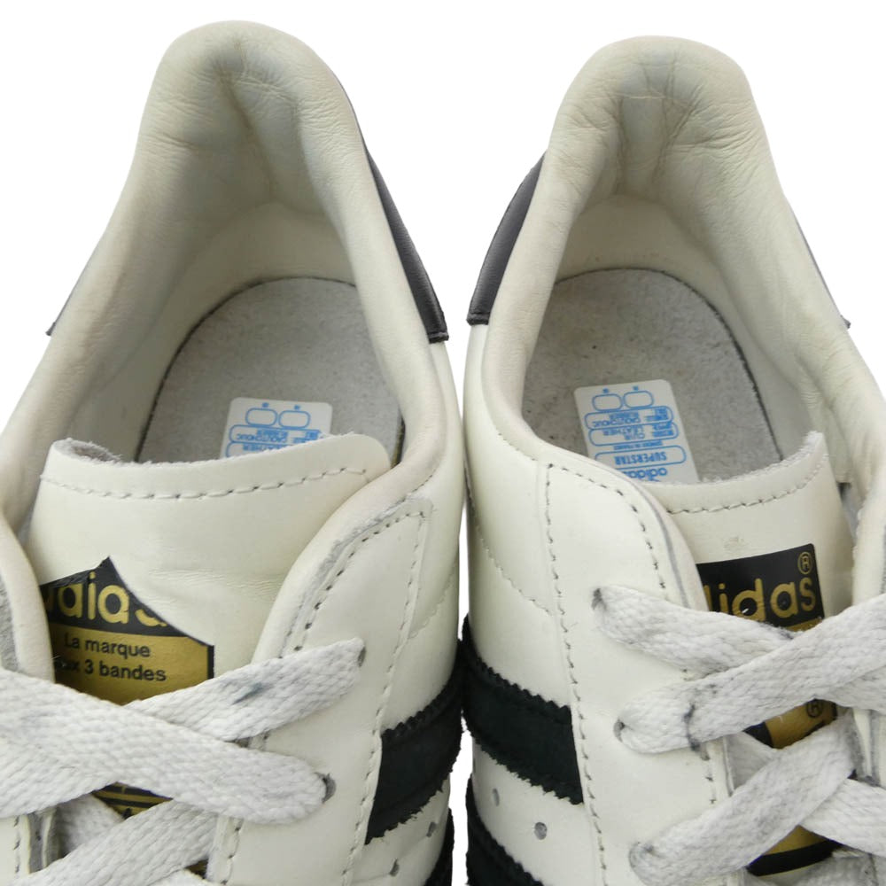adidas アディダス B25963 SUPER STAR 80s VINTAGE DX スーパースター ヴィンテージデラックス スニーカー ホワイト系 ブラック系 28cm【中古】
