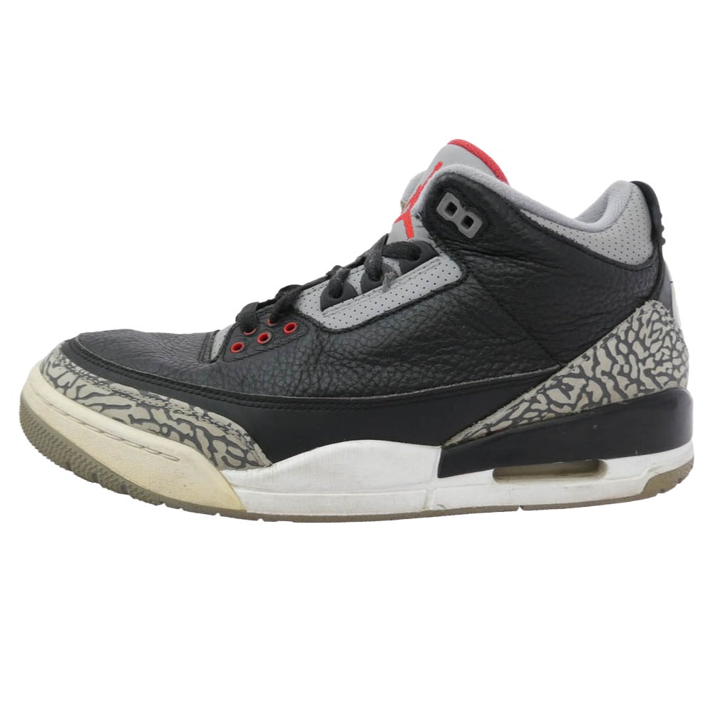NIKE AIR JORDAN ナイキ ジョーダン 854262-001 Air Jordan 3 Retro OG AJ3 Black Cement エアジョーダン レトロ ブラックセメント スニーカー マルチカラー系 ブラック系 グレー系 27.5cm【中古】