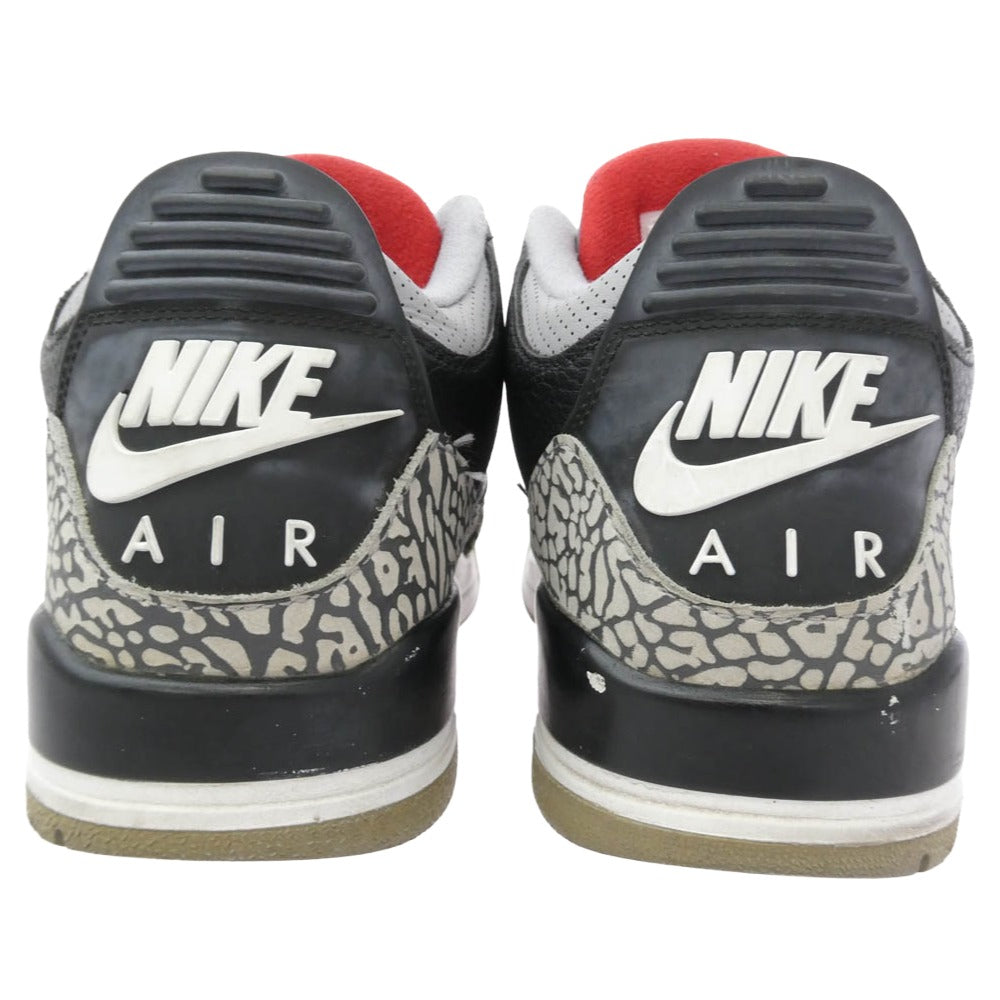 NIKE AIR JORDAN ナイキ ジョーダン 854262-001 Air Jordan 3 Retro OG AJ3 Black Cement エアジョーダン レトロ ブラックセメント スニーカー マルチカラー系 ブラック系 グレー系 27.5cm【中古】