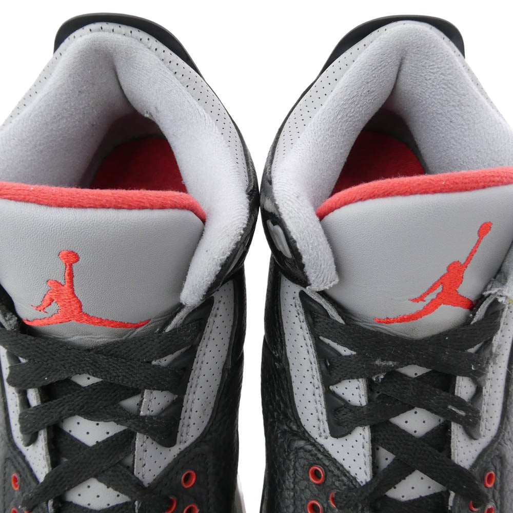 NIKE AIR JORDAN ナイキ ジョーダン 854262-001 Air Jordan 3 Retro OG AJ3 Black Cement エアジョーダン レトロ ブラックセメント スニーカー マルチカラー系 ブラック系 グレー系 27.5cm【中古】
