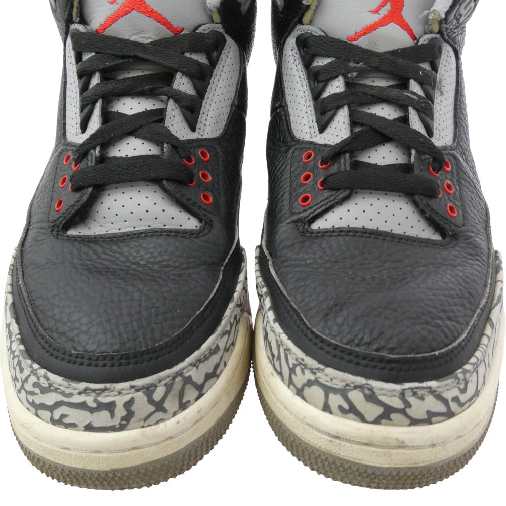 NIKE AIR JORDAN ナイキ ジョーダン 854262-001 Air Jordan 3 Retro OG AJ3 Black Cement エアジョーダン レトロ ブラックセメント スニーカー マルチカラー系 ブラック系 グレー系 27.5cm【中古】