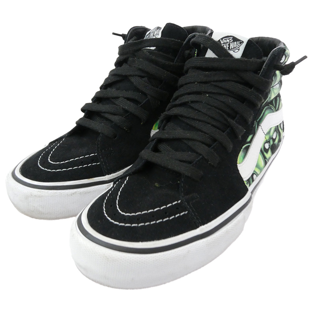 Supreme シュプリーム 18SS × VANS バンズ Skull Pile SK8-Hi スカル パイル スケート ハイカット スニーカー ブラック系 26cm【中古】
