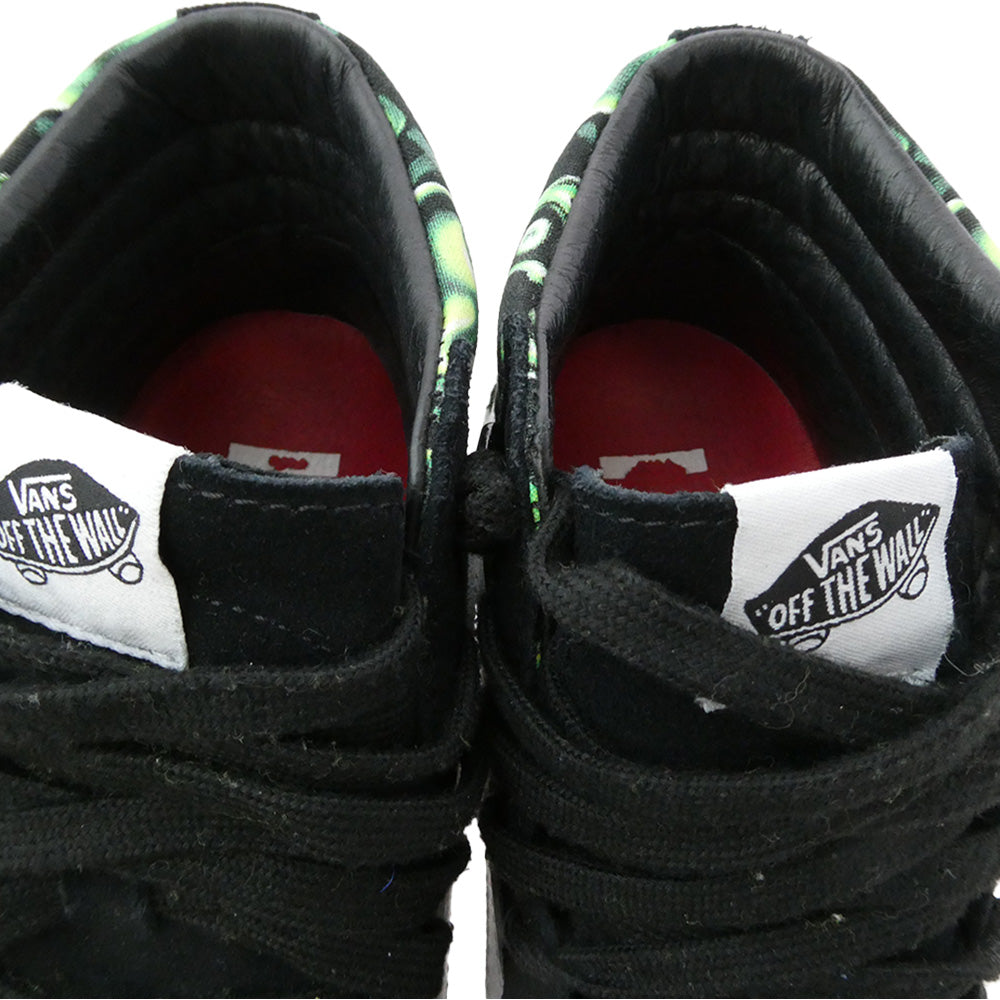 Supreme シュプリーム 18SS × VANS バンズ Skull Pile SK8-Hi スカル パイル スケート ハイカット スニーカー ブラック系 26cm【中古】