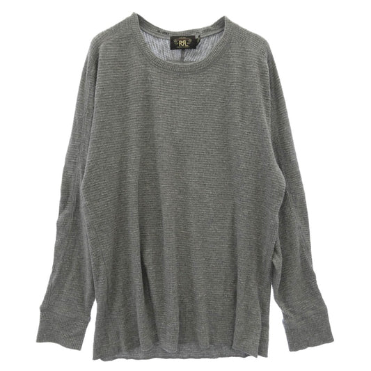 RRL ダブルアールエル RL-747 ワッフル サーマル カットソー 長袖Tシャツ グレー系 L【中古】