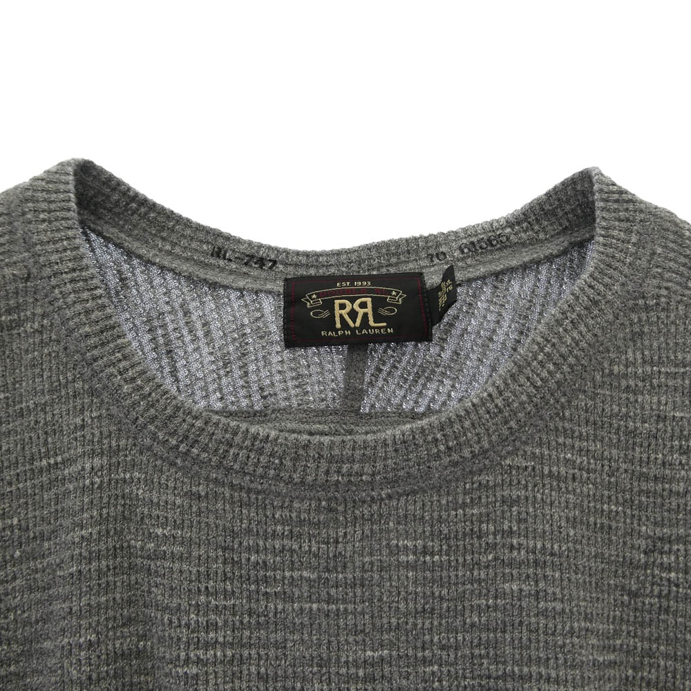 RRL ダブルアールエル RL-747 ワッフル サーマル カットソー 長袖Tシャツ グレー系 L【中古】