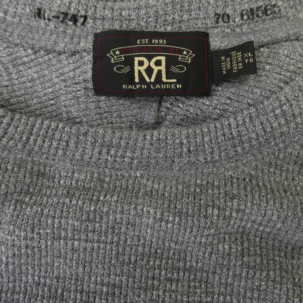 RRL ダブルアールエル RL-747 ワッフル サーマル カットソー 長袖Tシャツ グレー系 L【中古】