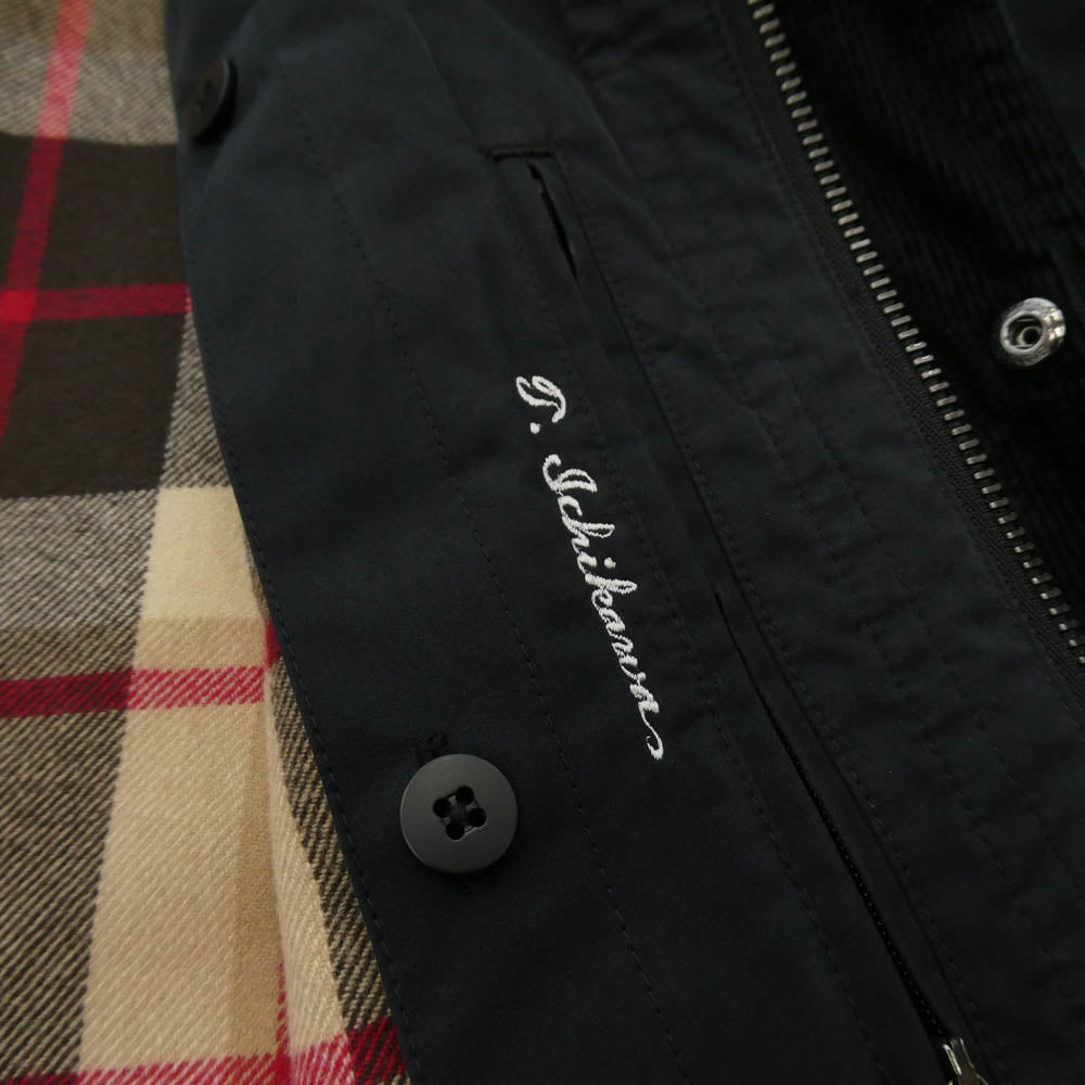 Mackintosh マッキントッシュ G1F20-210-09 ウールライナー付き 裏地チェック柄 襟コーデュロイ ジャケット ブラック系 L【中古】