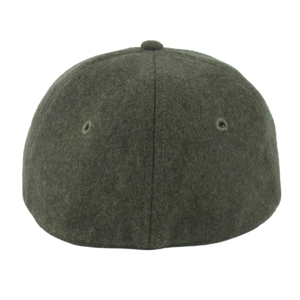 RRL ダブルアールエル Fitted Wool-Blend Ball Cap ウール ブレンド ベースボール キャップ カーキ系 オリーブドラブ系 L 61cm【中古】