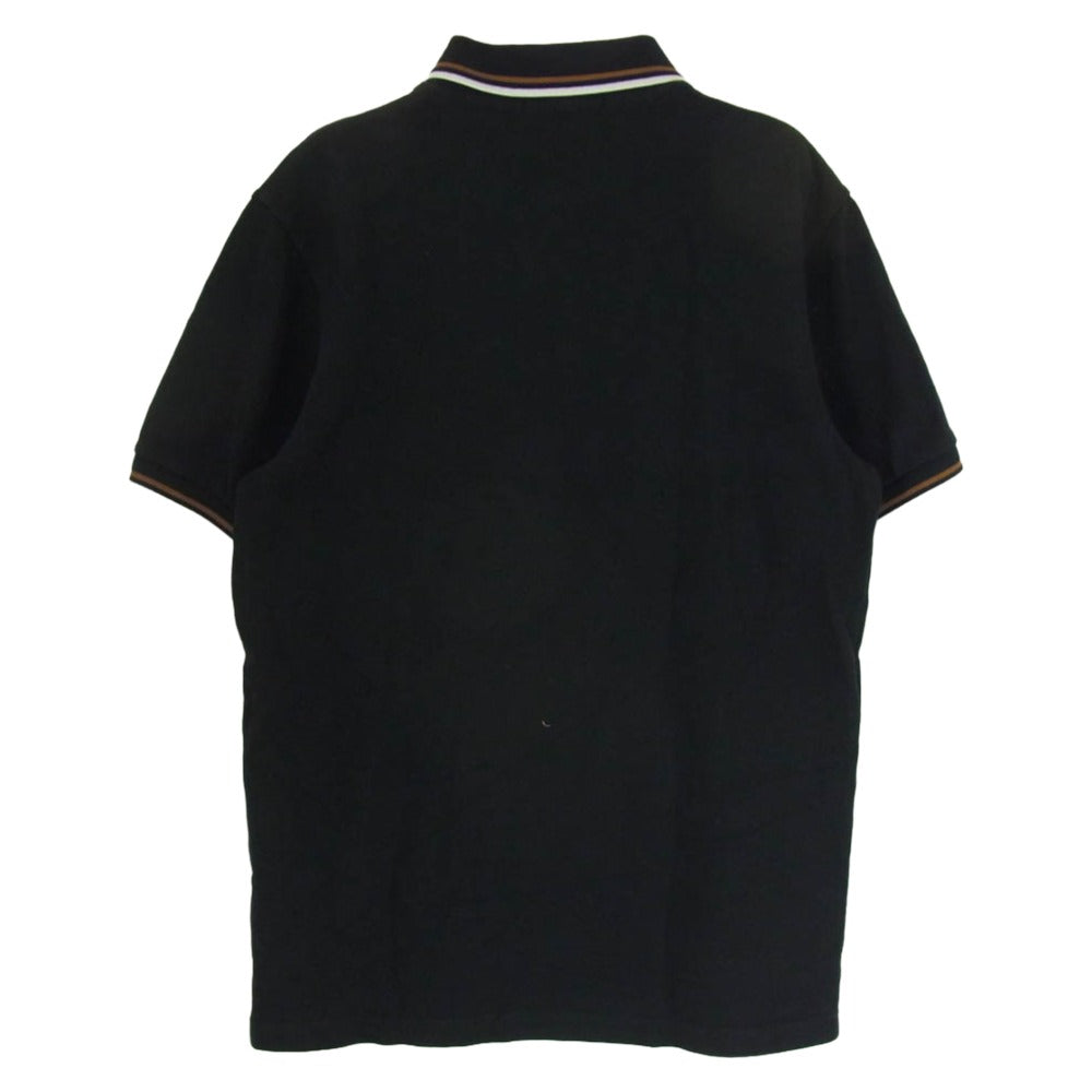 FRED PERRY フレッドペリー M12N TWIN TIPPED FP SHIRT ライン ポロシャツ 半袖シャツ ブラック系 38【中古】