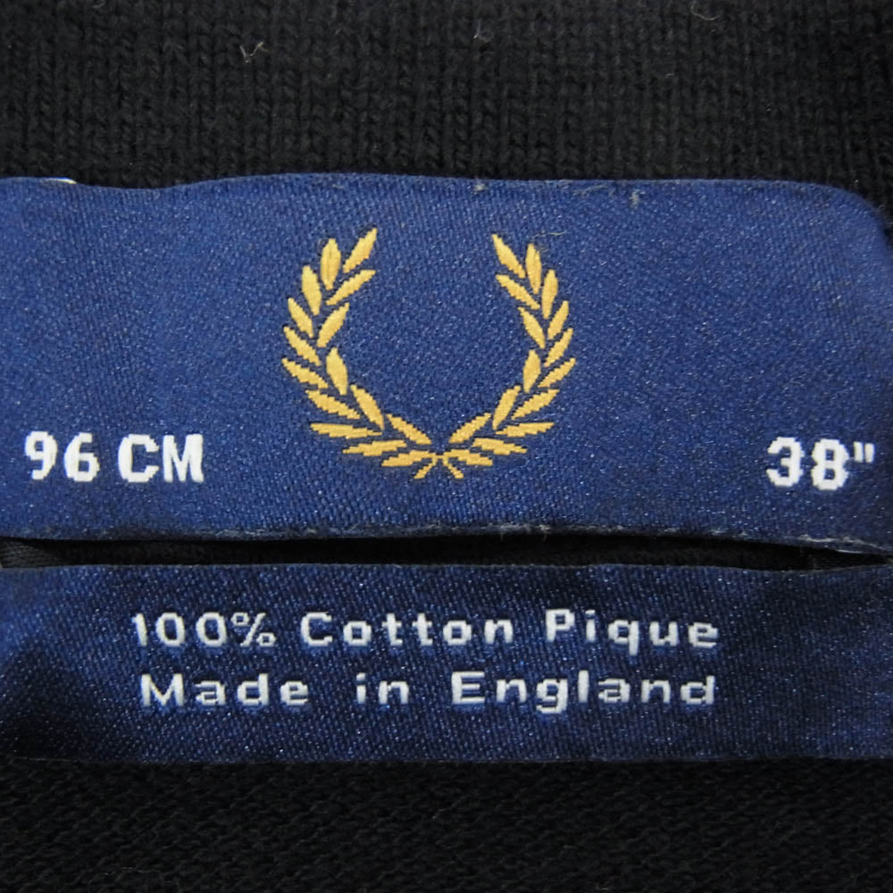FRED PERRY フレッドペリー M12N TWIN TIPPED FP SHIRT ライン ポロシャツ 半袖シャツ ブラック系 38【中古】