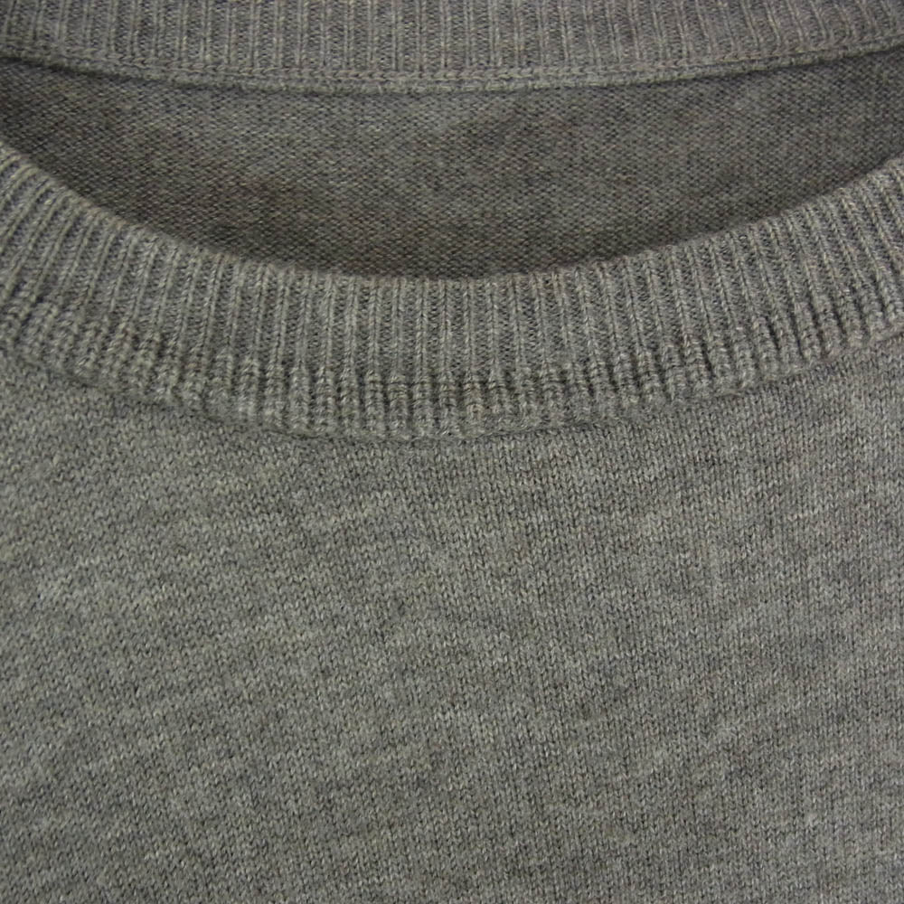 crepuscule クレプスキュール 1603-004 wool crewneck L/S クルーネック ニット ハイゲージ セーター グレー系 2【中古】
