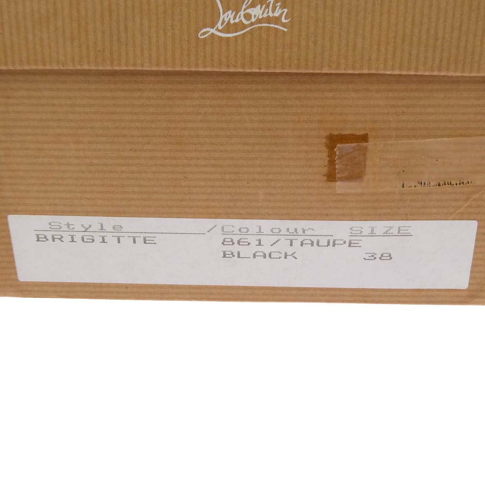 Christian Louboutin クリスチャンルブタン BRIGITTE ブリジット レースアップ ウェッジソール ヒール ベージュ系 38【中古】